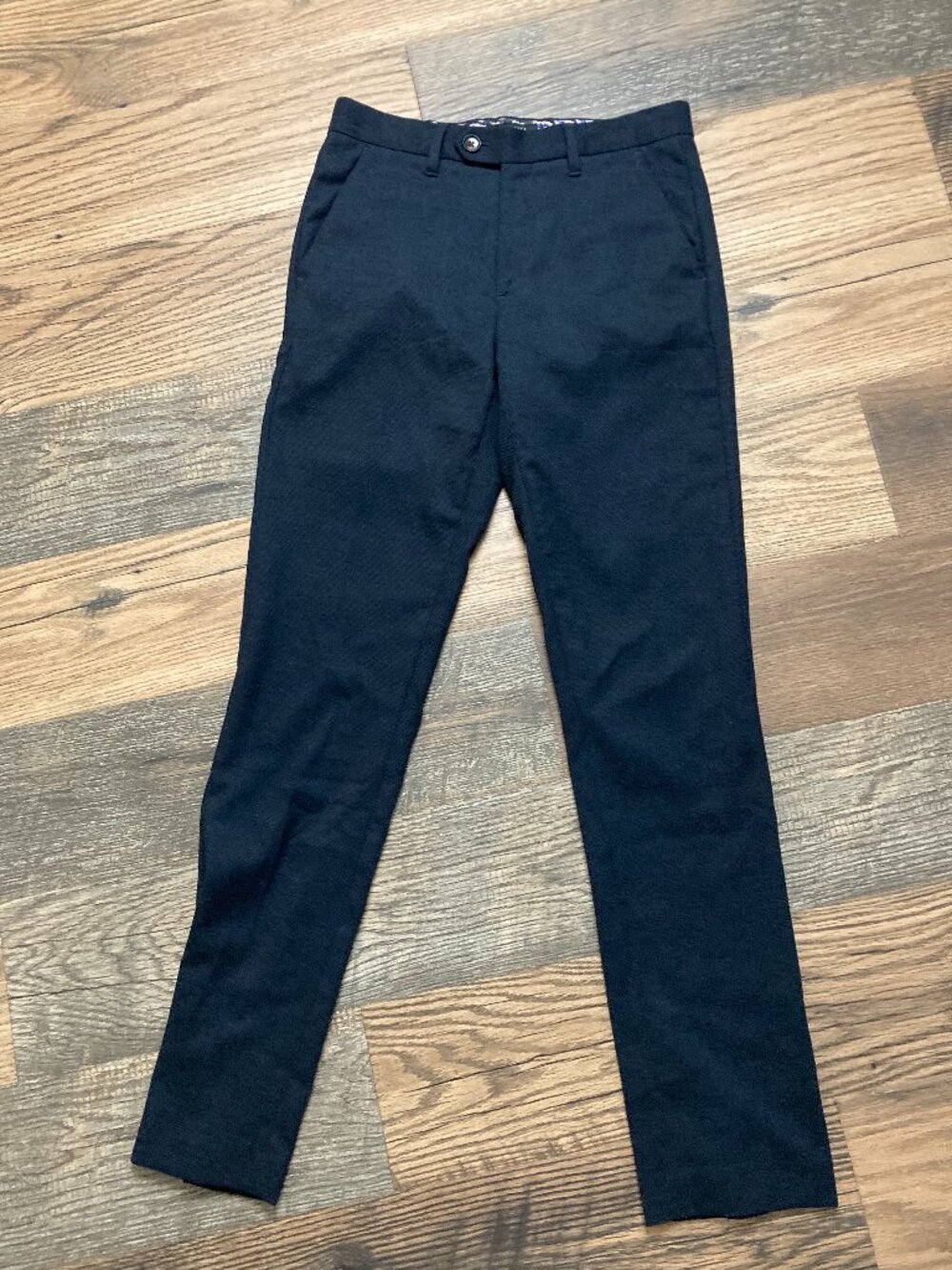 Ted Baker London Men's Navy Blue Tailored Trousers Size 28R Slim Fit Dress Pants